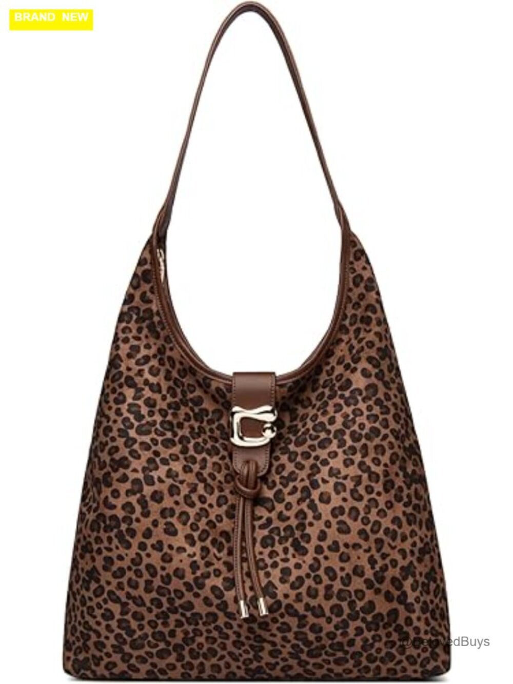Large Slouchy Faux Suede Hobo Bag with Tassel Zipper Closure